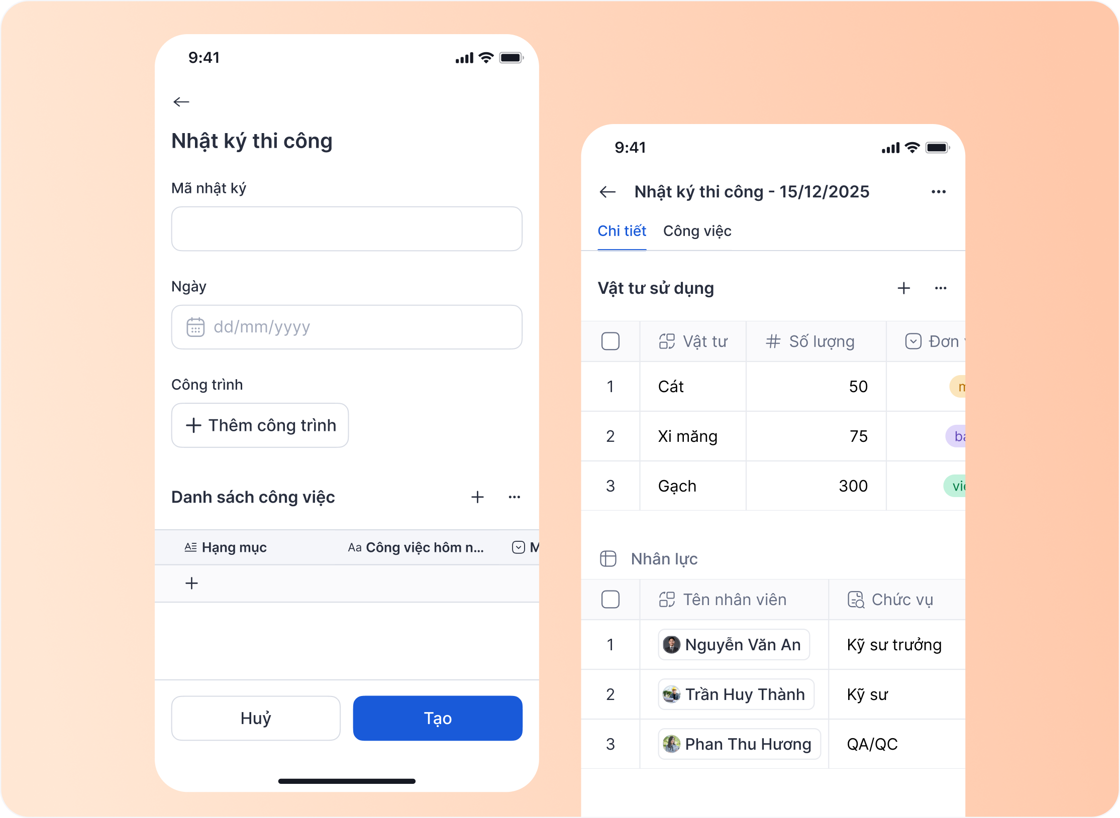 6. Quản lý nhật ký thi công xây dựng