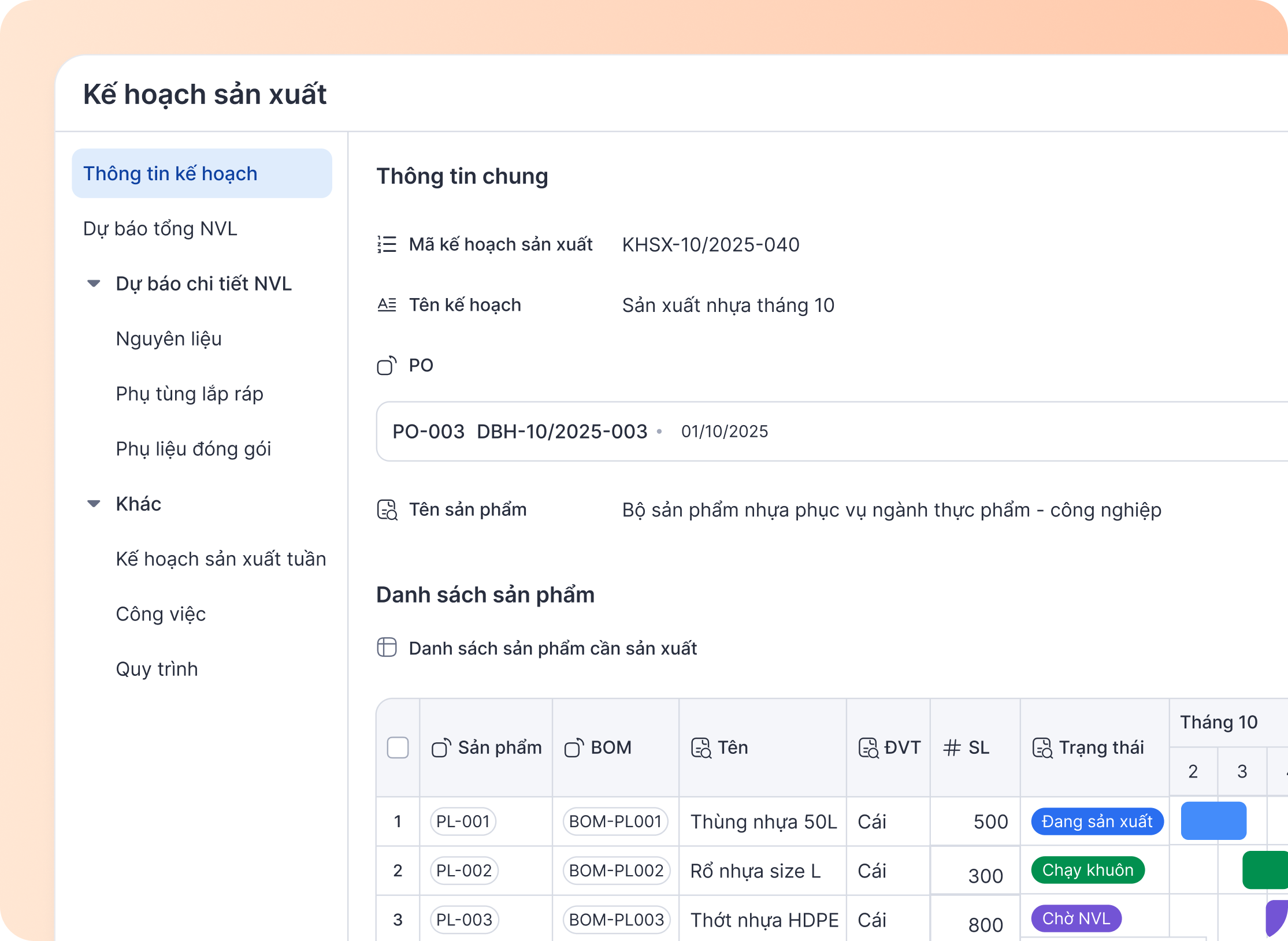 Cleeksy - Quản lý kế hoạch sản xuất