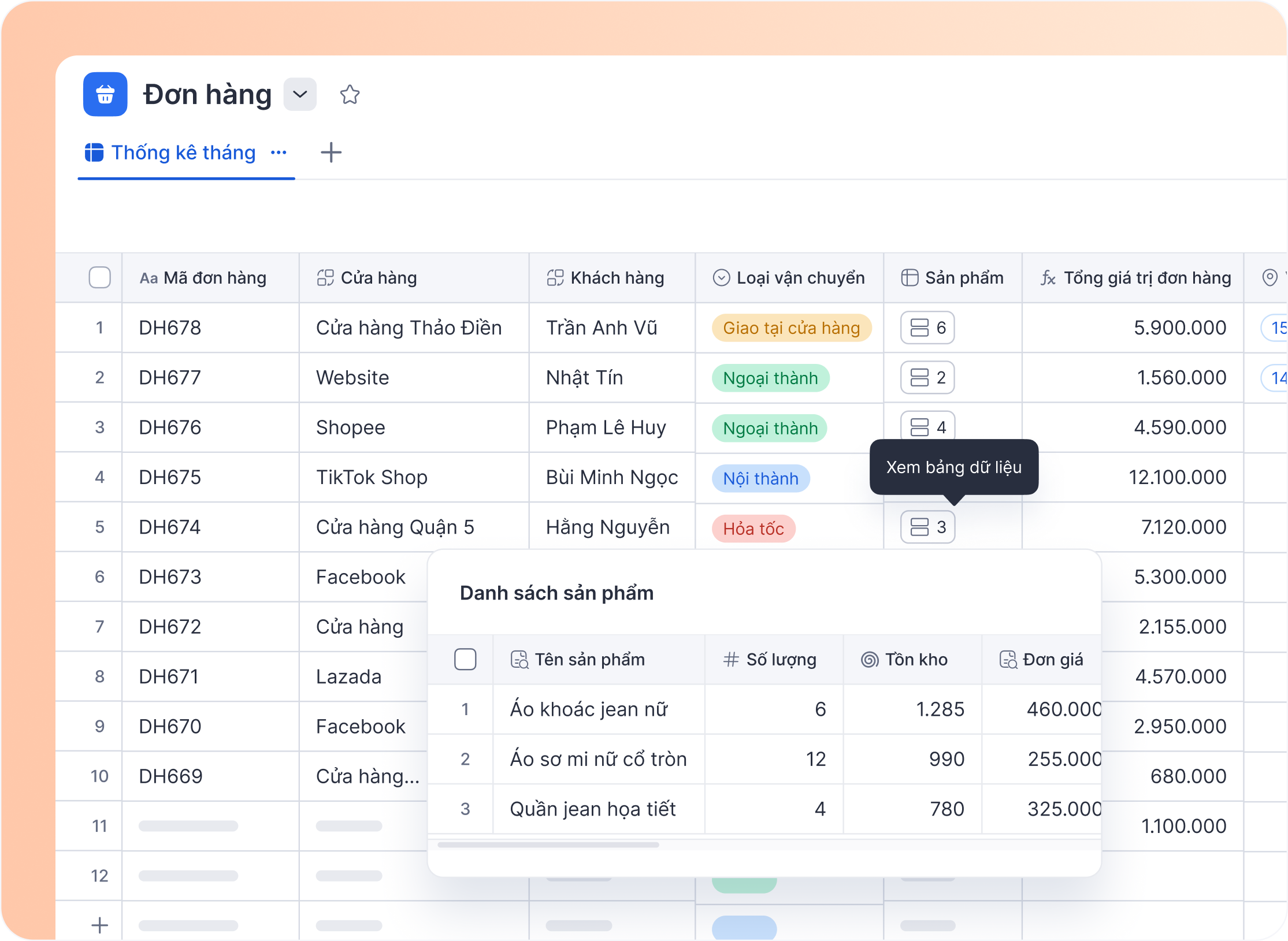 Quản lý đơn hàng