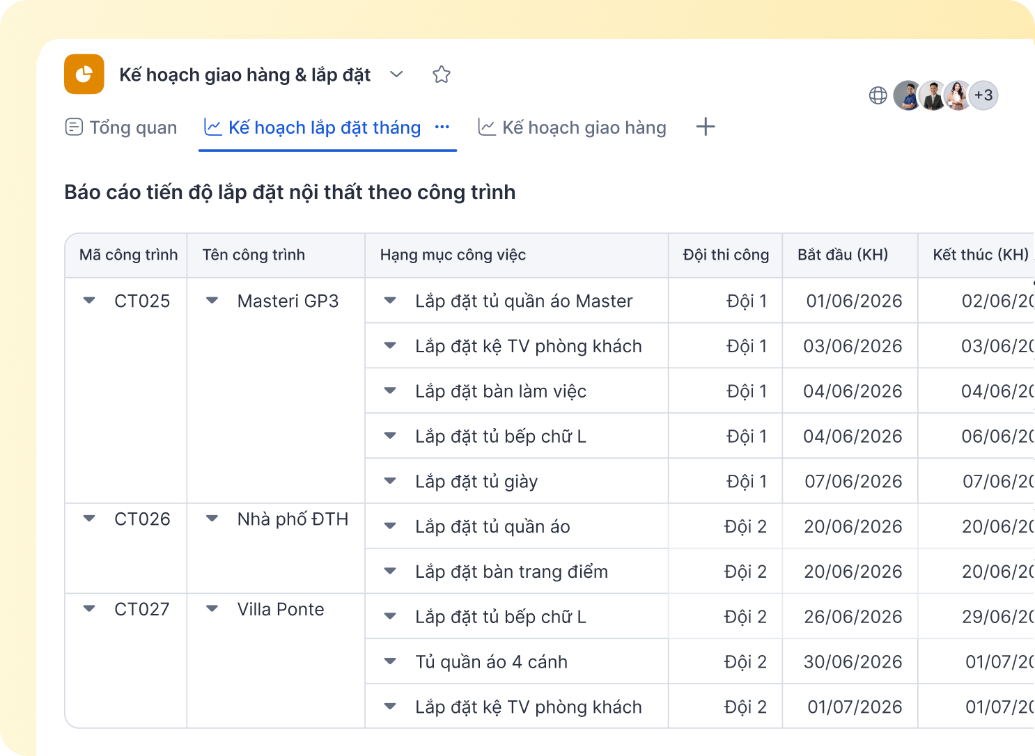 7. Quản lý giao hàng lắp đặt