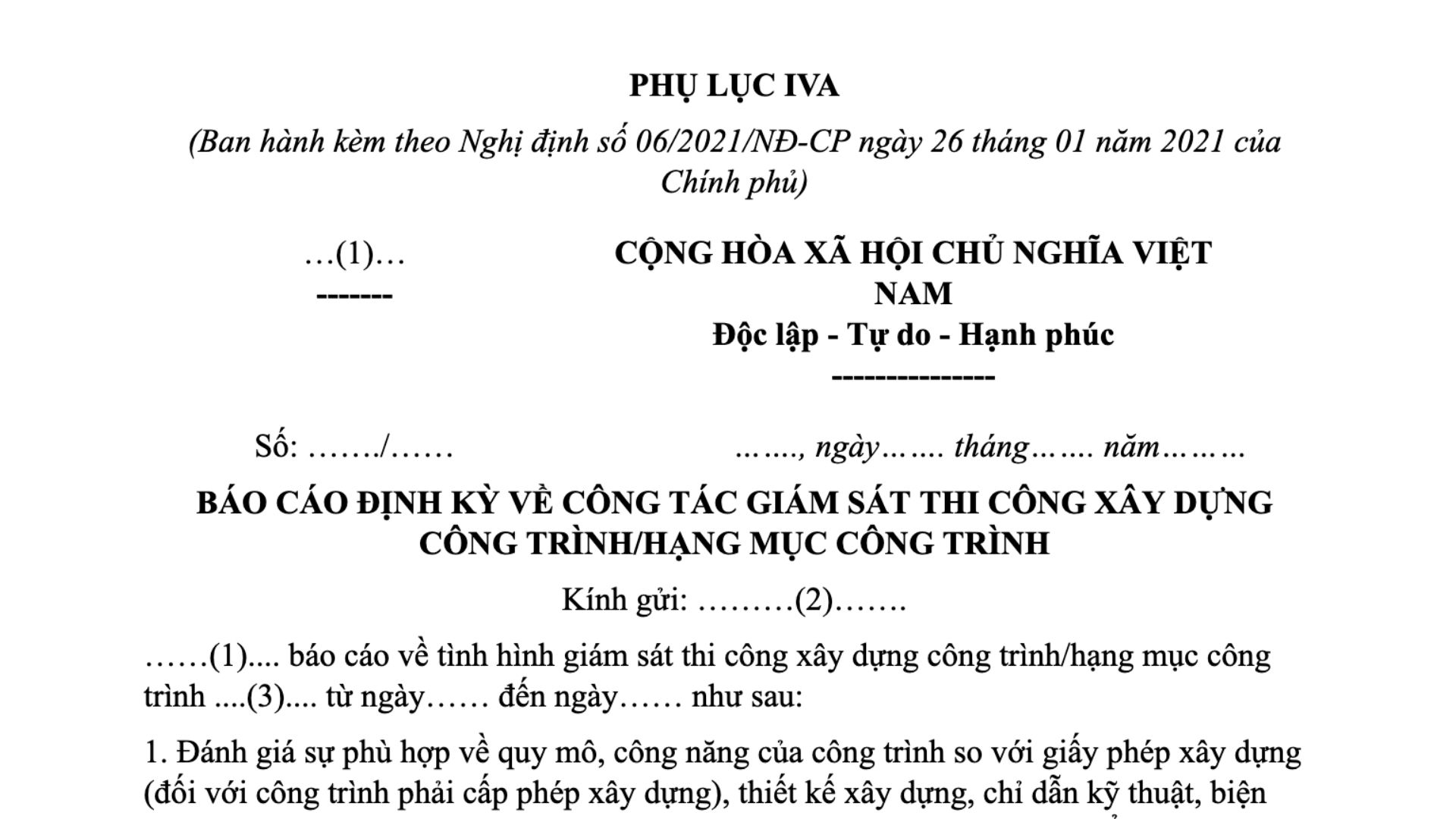 báo cáo định kỳ giám sát thi công cleeksy
