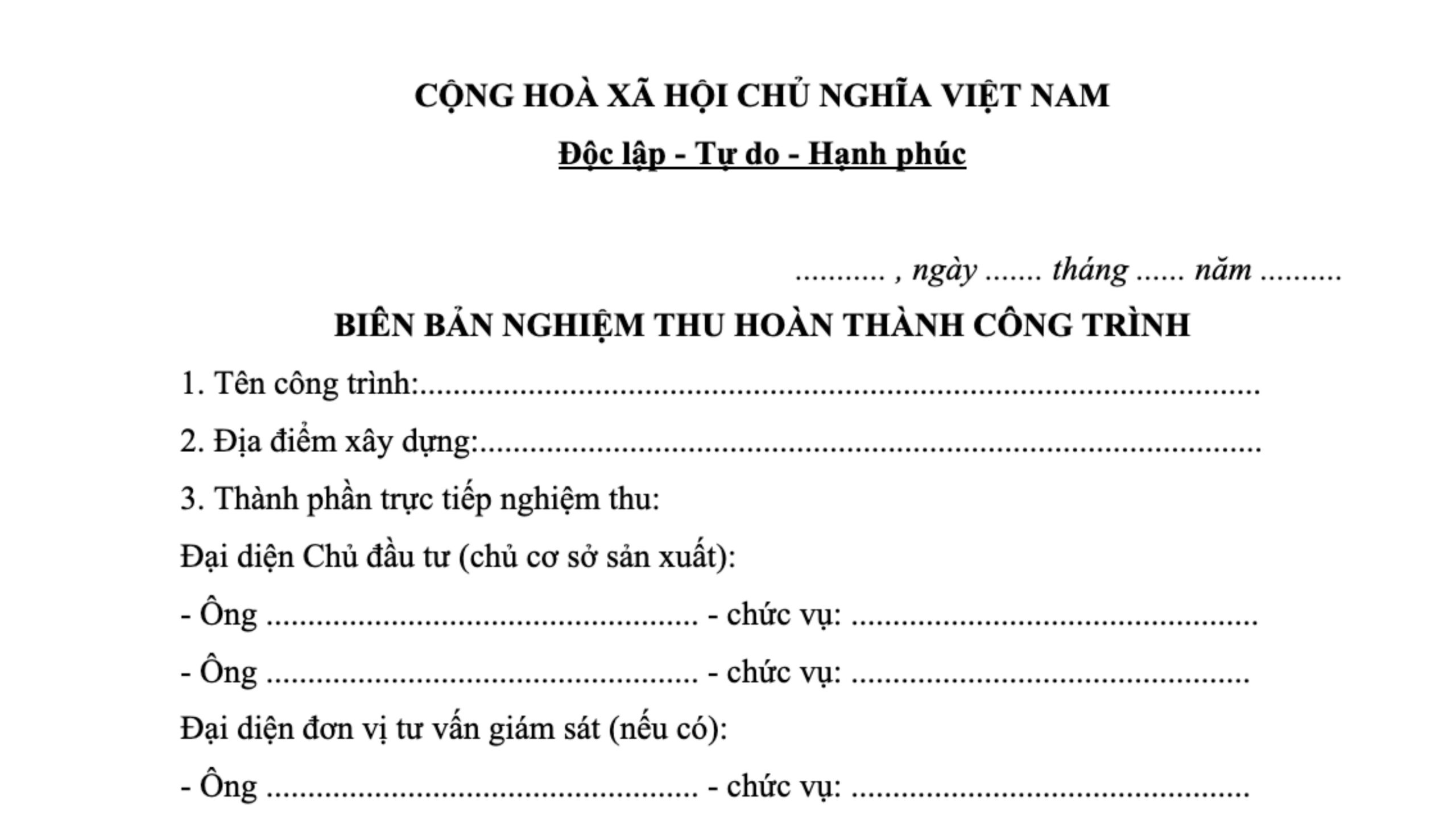biên bản nghiệm thu hoàn thành công trình cleeksy